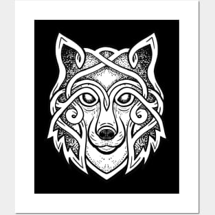 Wolf spirit celtic style Posters and Art